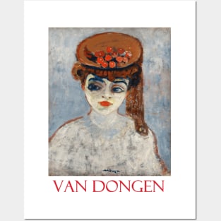 Woman with Cherries on Her Hat by Kees van Dongen Posters and Art